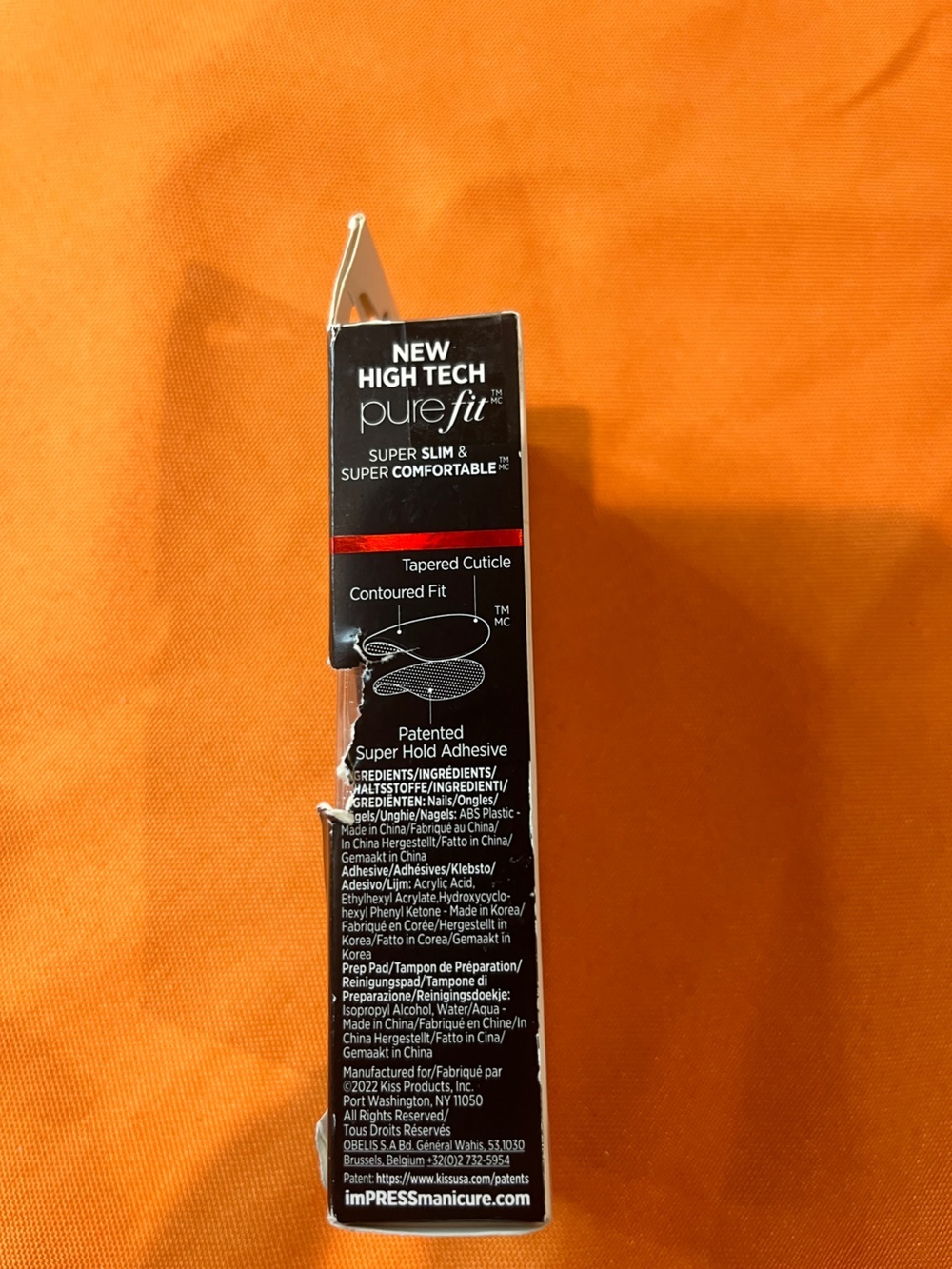 ♥️ imPRESS Women Makeup Press-On Nails - Black & grey  with Glitter - Picture 4 of 12